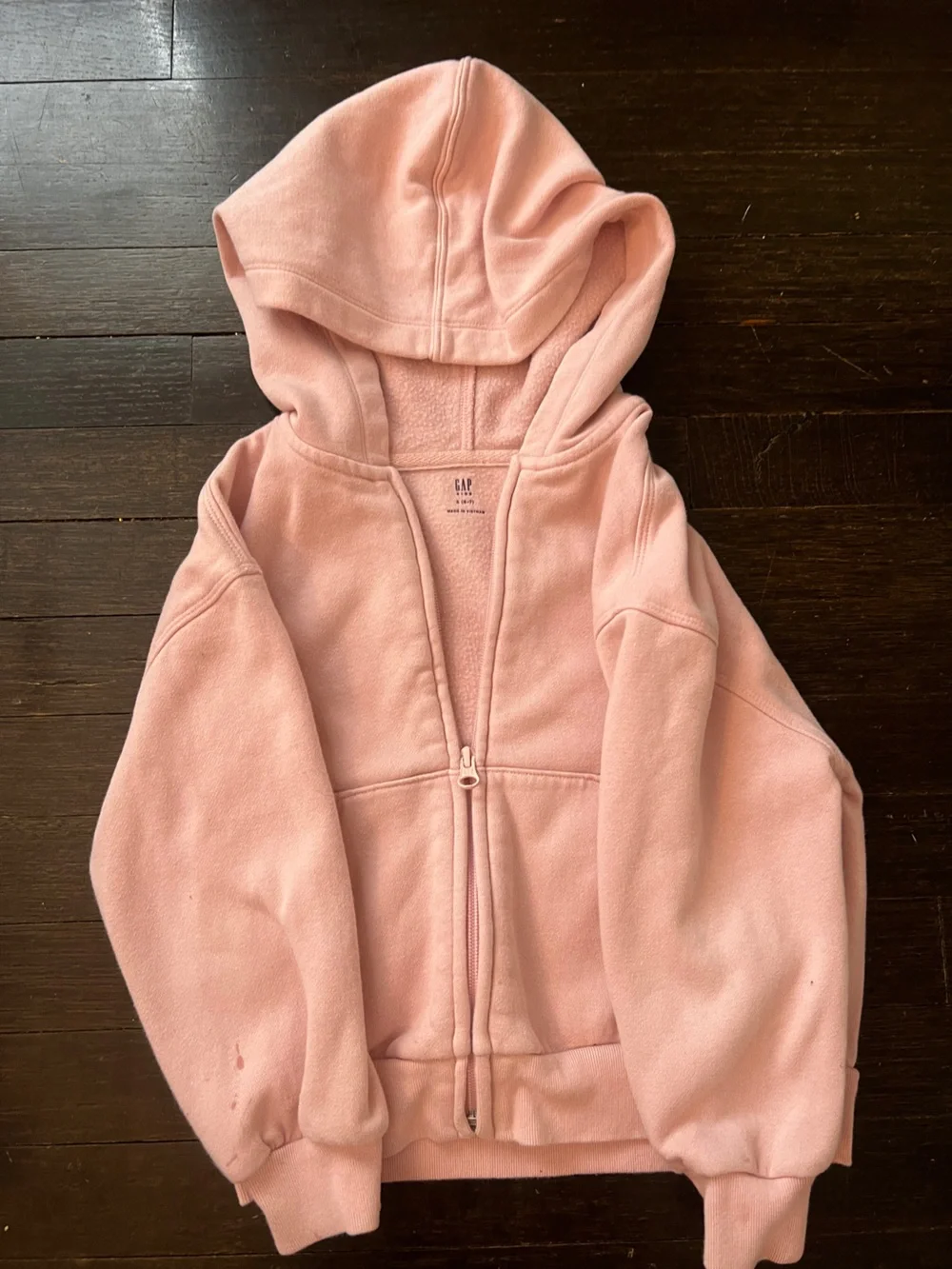 Children's Cozy Zip-Up Hooded Jacket - Light Pink